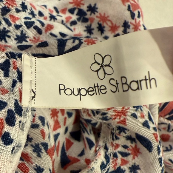 Poupette St. Barth Nola Mini Dress Size Small Pink White Navy - Picture 9 of 15